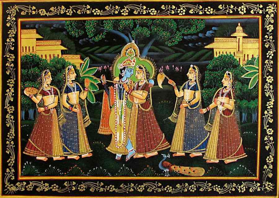 Miniature Painting: Radha Krishna - art forms of India